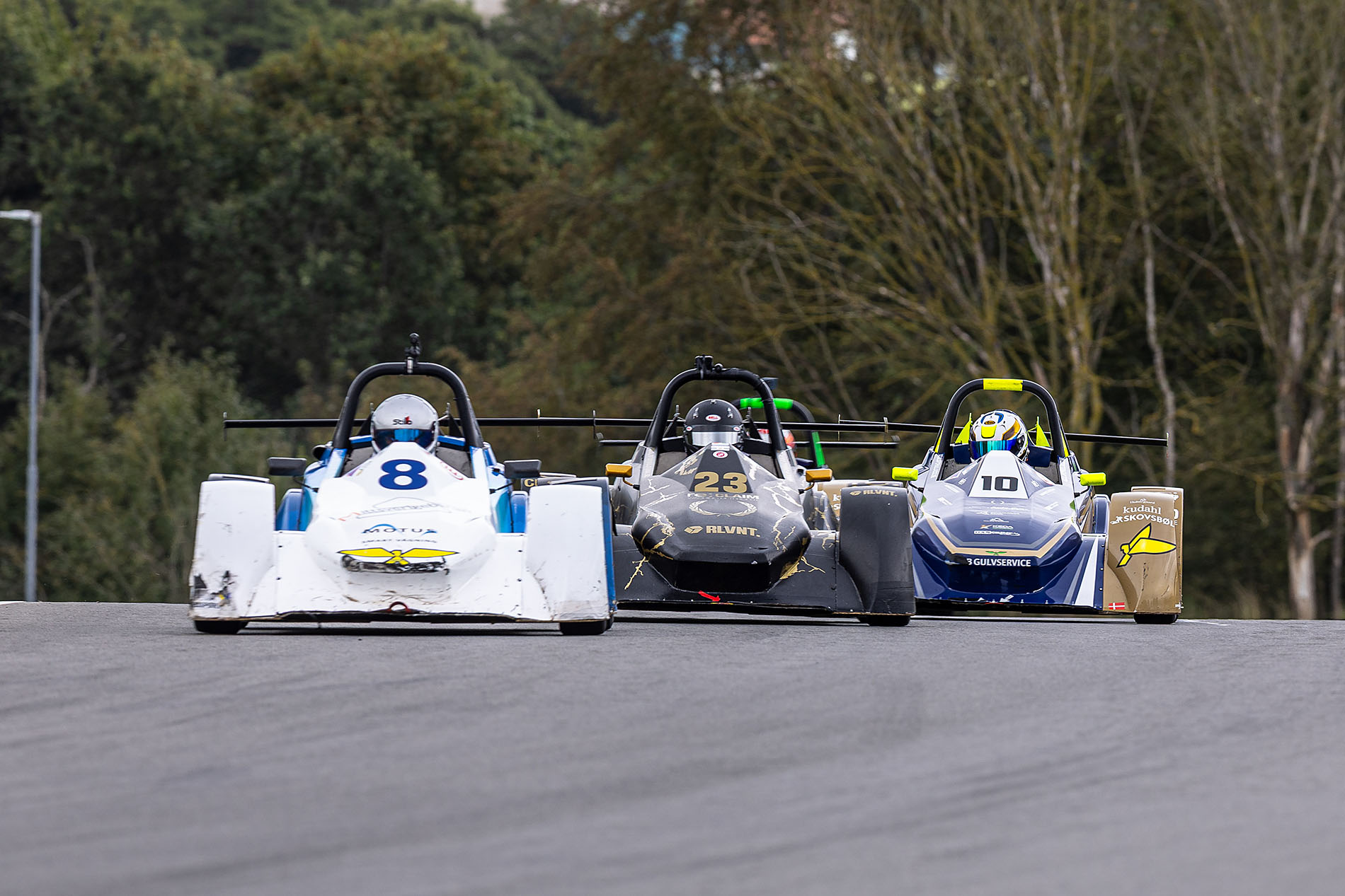 Fighting out on track